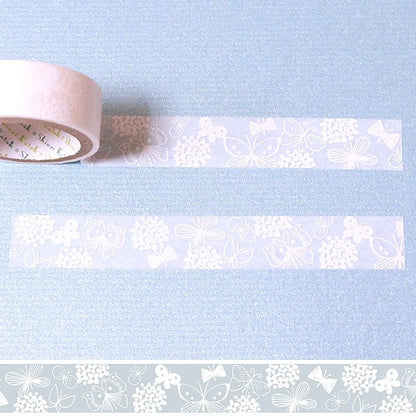 OBORO Series White Lace Washi Tape - Butterfly