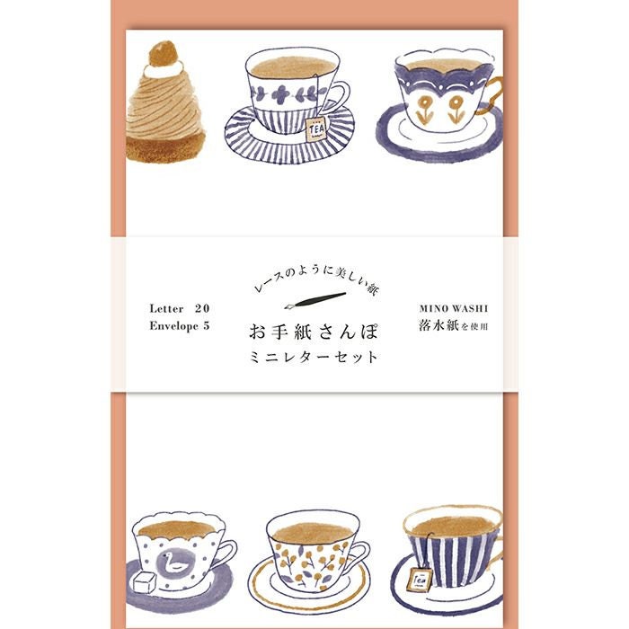 Walking Series Japanese Washi Letter Writing Set - Tea Time