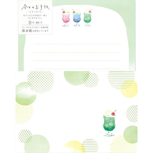 Limited Japanese Washi Letter Writing Set Series - Fizzy Cream Soda