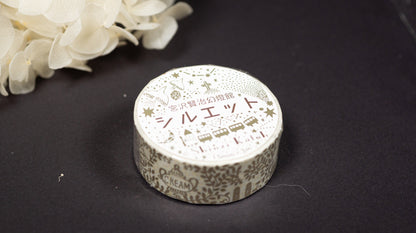 Kenji Miyazawa Series Gold Silhouette Lace Washi Tape  - The Restaurant of Many Orders