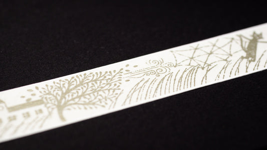 Kenji Miyazawa Series Gold Silhouette Lace Washi Tape - Matasaburo of the Wind