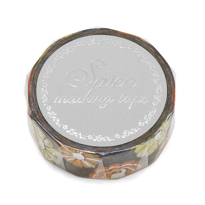 Saien Limited Autumn Series Foil Series Silver Foil Washi Tape  - Pumpkin