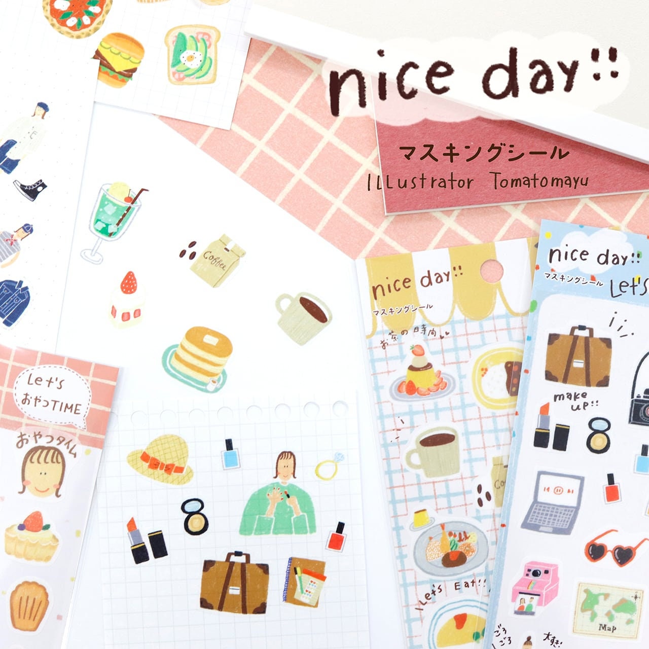 Saien Nice Day Washi Sticker Series - Lunch Time