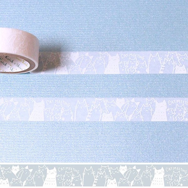 OBORO Series White Lace Washi Tape - Cat