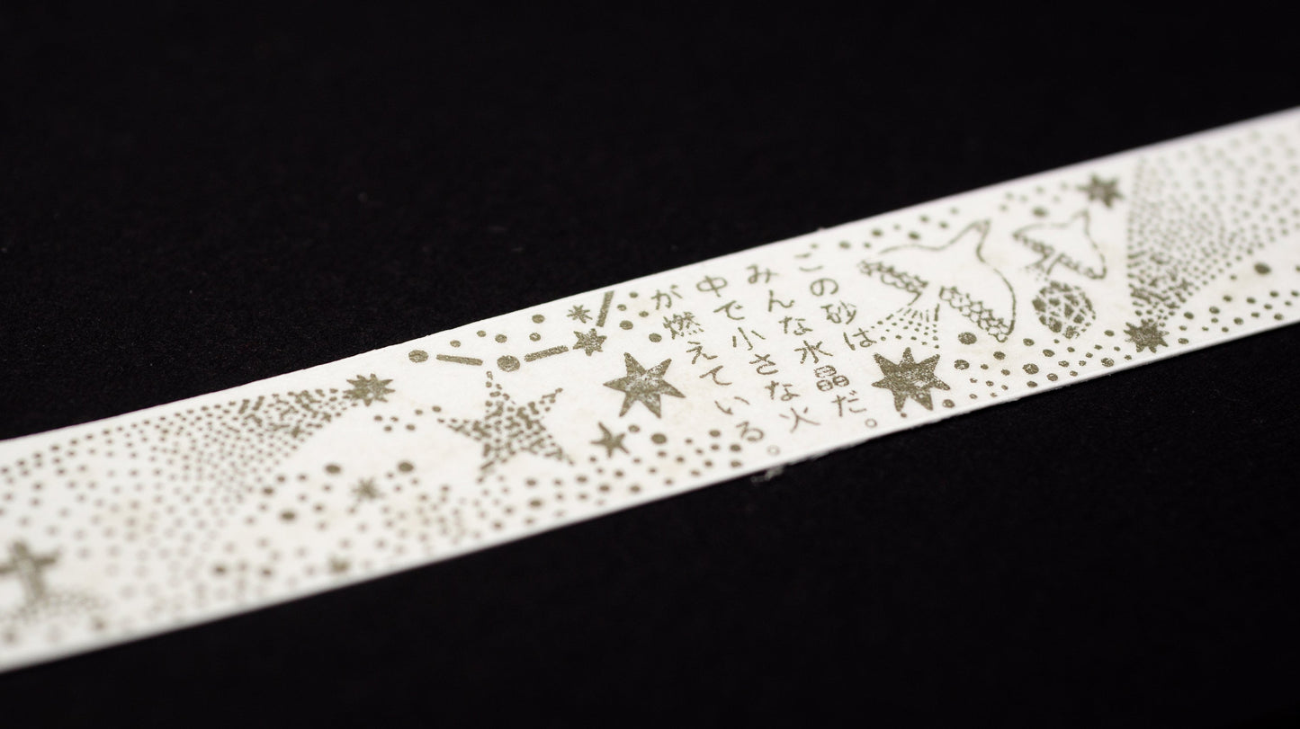 Kenji Miyazawa Series Gold Silhouette Lace Washi Tape - The Night of the Milky Way Train