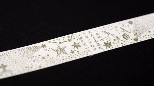 Kenji Miyazawa Series Gold Silhouette Lace Washi Tape - The Night of the Milky Way Train