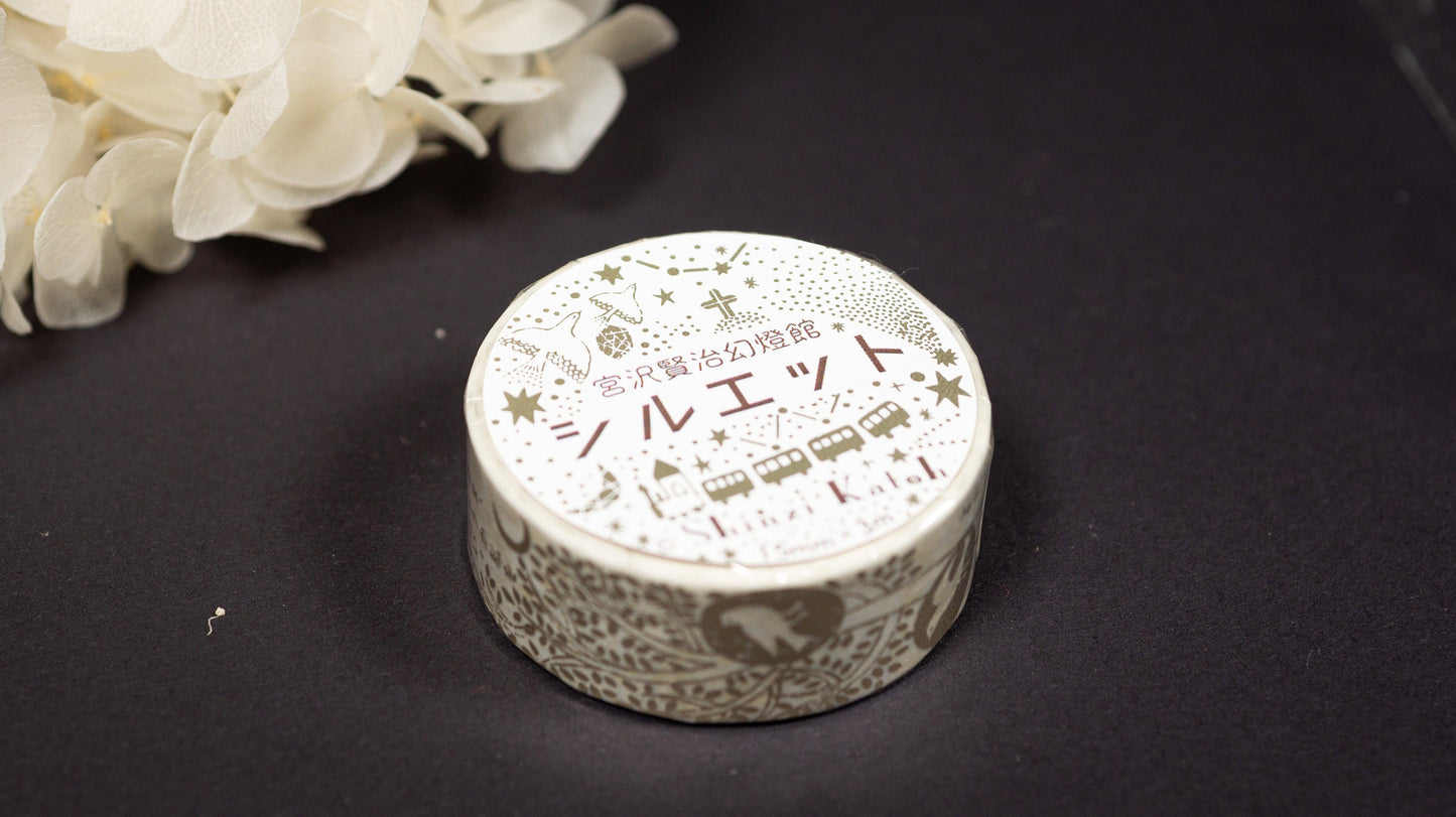 Kenji Miyazawa Series Gold Silhouette Lace Washi Tape - The Nighthawk Star