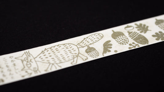 Kenji Miyazawa Series Gold Silhouette Lace Washi Tape - The Acorns & Wildcat