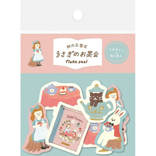 Paper Hill Book Store Serires Japanese Washi Flake Sticker Bag - A Mad Tea Party