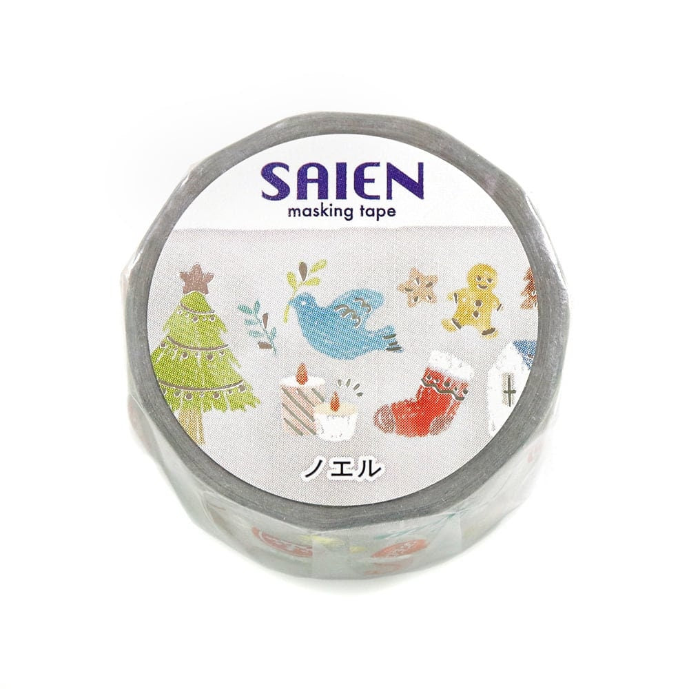 Saien Limited Chistmas Silver Foil Washi Tape Series - Noel