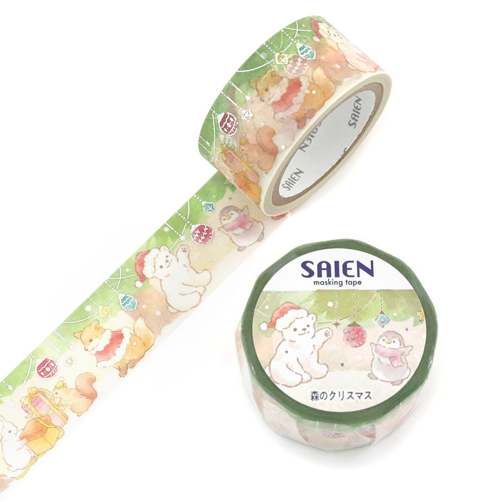 Saien Limited Chistmas Silver Foil Washi Tape Series - Christmas of the Forest