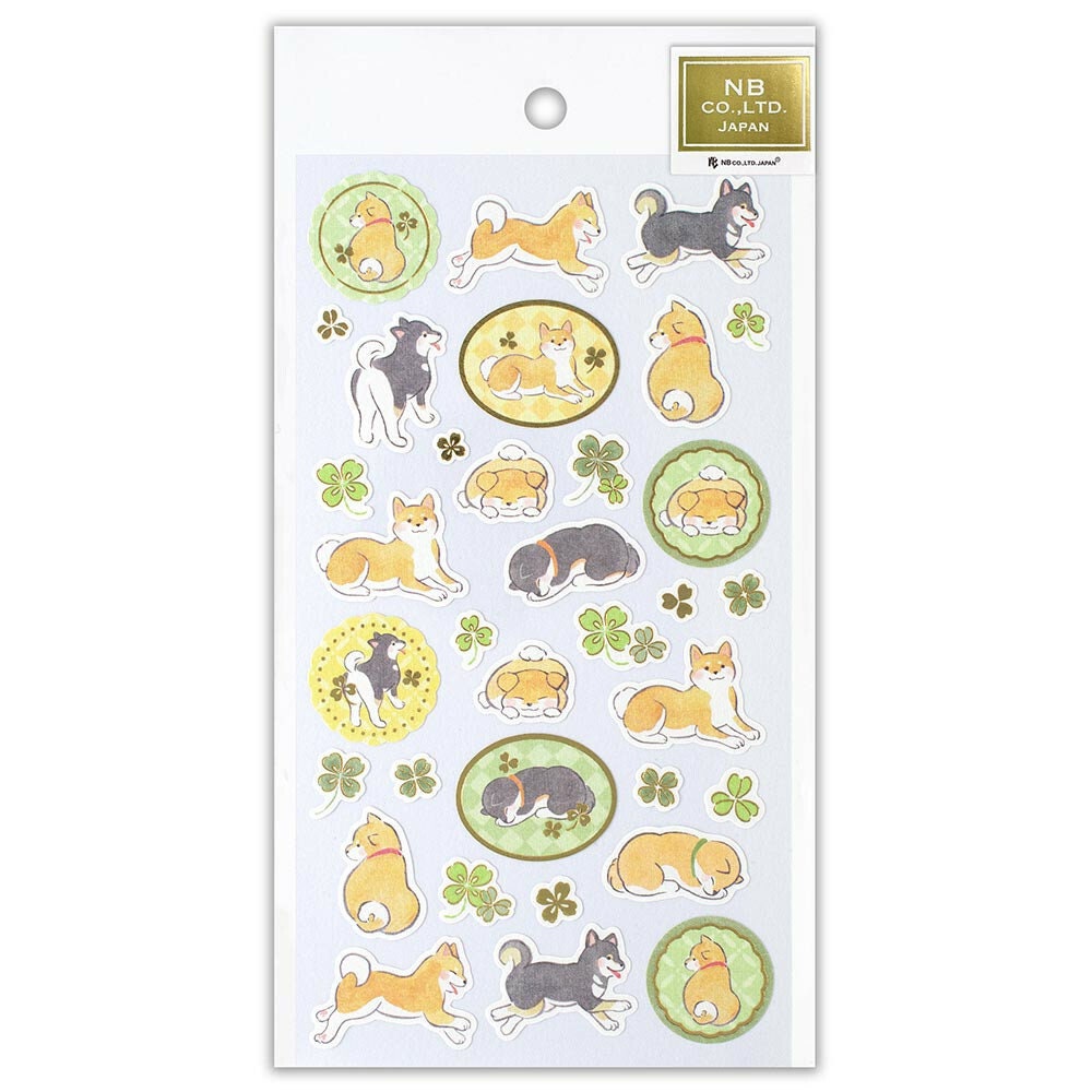 Foron Pearl Series Gold Foil Sticker - Graceful Shiba Dog