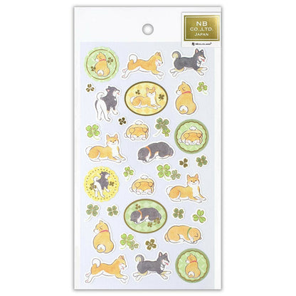 Foron Pearl Series Gold Foil Sticker - Graceful Shiba Dog