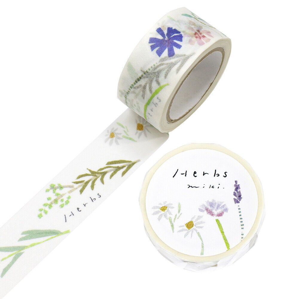 Saien Artist Washi Tape Series designed by Miki Tamura - Herbs