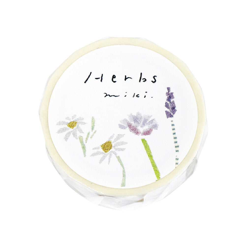 Saien Artist Washi Tape Series designed by Miki Tamura - Herbs