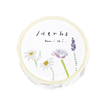 Saien Artist Washi Tape Series designed by Miki Tamura - Herbs