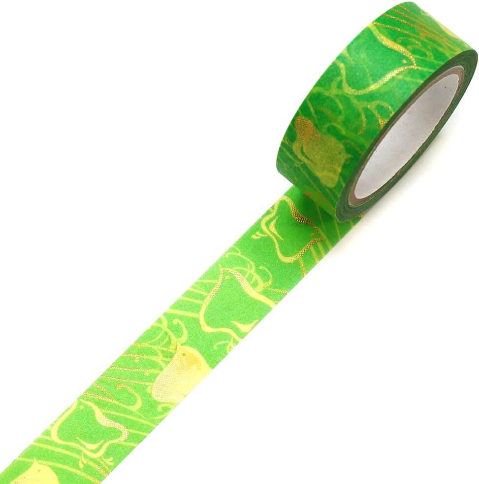 Kimono Zen Series Gold Foil Washi Tape - Wave Chidori