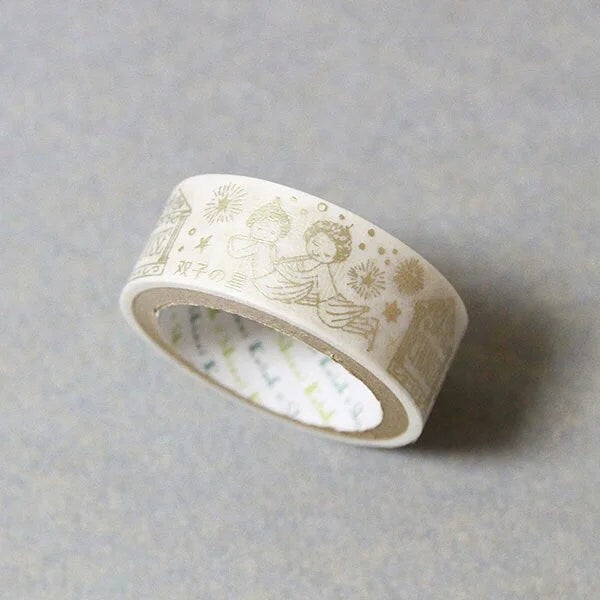 Kenji Miyazawa Series Gold Silhouette Lace Washi Tape - Little Twin Stars