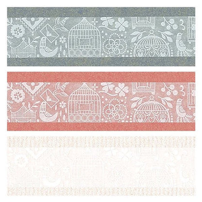 OBORO Series White Lace Washi Tape - Cage