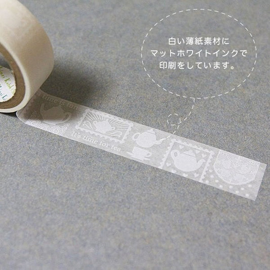 OBORO Series White Lace Washi Tape - Tea Time