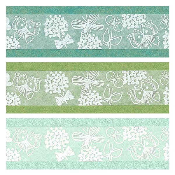 OBORO Series White Lace Washi Tape - Butterfly