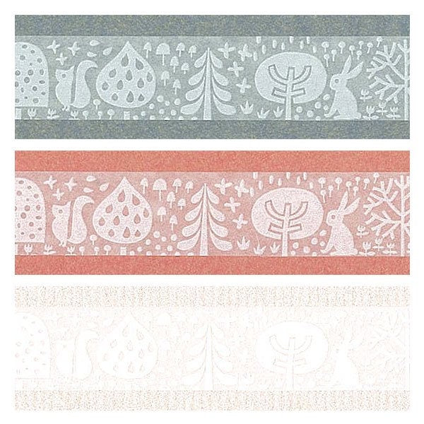 OBORO Series White Lace Washi Tape - Forest Life