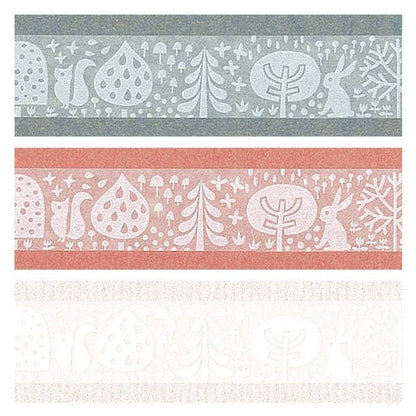 OBORO Series White Lace Washi Tape - Forest Life