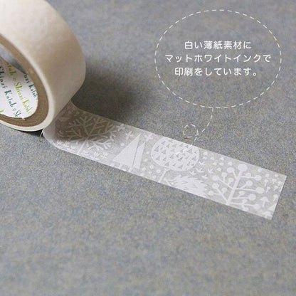 OBORO Series White Lace Washi Tape - Forest Life