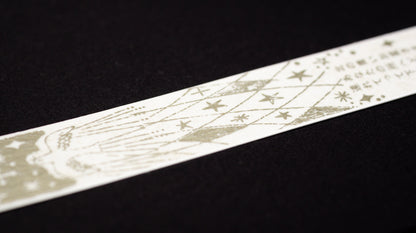 Kenji Miyazawa Series Gold Silhouette Lace Washi Tape - The Nighthawk Star