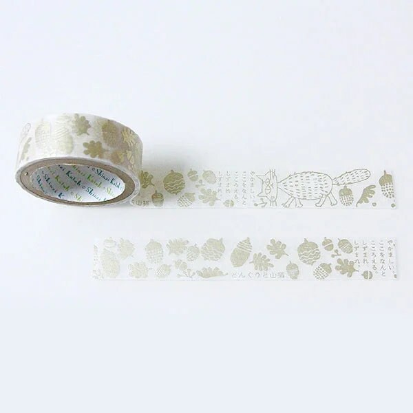 Kenji Miyazawa Series Gold Silhouette Lace Washi Tape - The Acorns & Wildcat