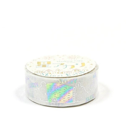 Starlight Series Silver and Rainbow Foil Washi Tape - Sleepy