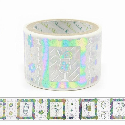 Starlight Series Silver & Rainbow Foil Washi Tape - Sweet Parlor