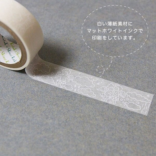 OBORO Series White Lace Washi Tape - Angel