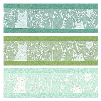 OBORO Series White Lace Washi Tape - Cat