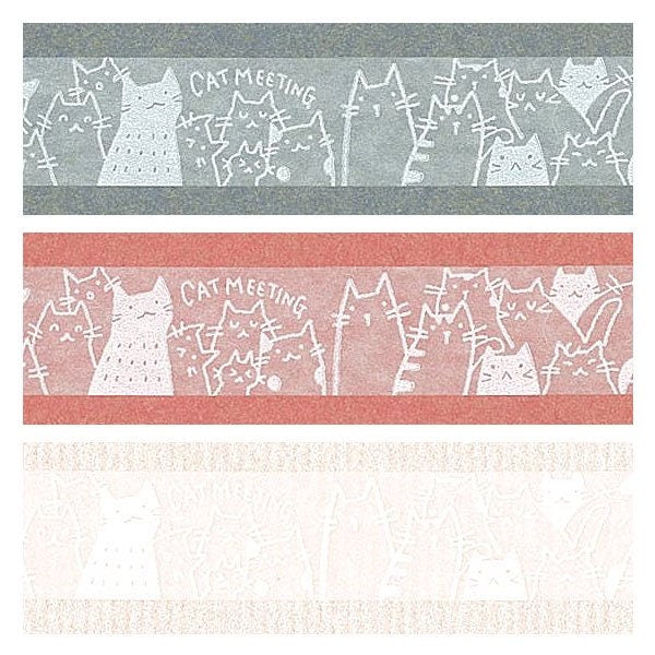 OBORO Series White Lace Washi Tape - Cat