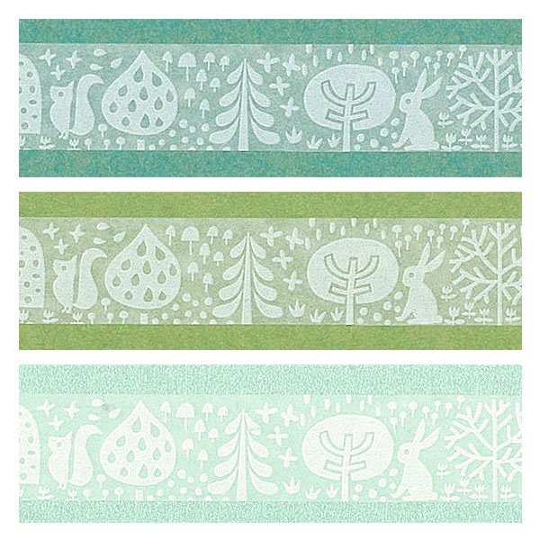 OBORO Series White Lace Washi Tape - Forest Life