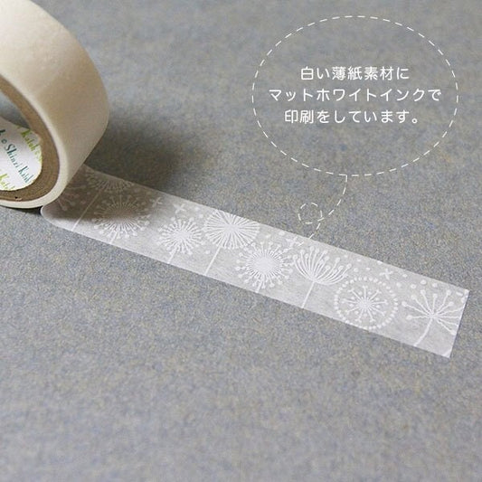 OBORO Series White Lace Washi Tape - Fluff