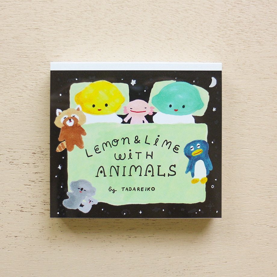 Memo Pad Series designed by Reiko Tada Lemon & Lime with Animals