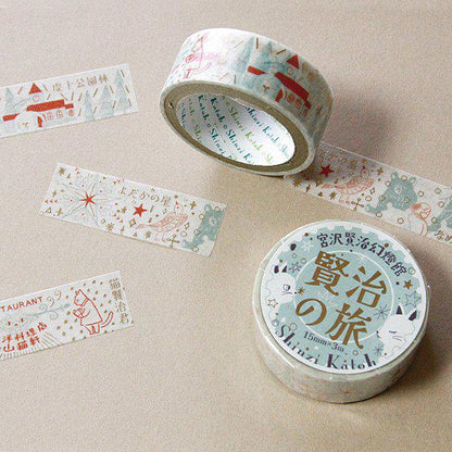 Kenji Miyazawa's Theater Series Gold Foil Washi Tape - Jasper 2