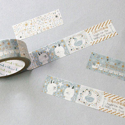 Kenji Miyazawa's Theater Series Gold Foil Washi Tape - Agate 1