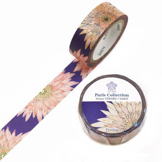 Saien x IRIYA Ariane GERARD Paris Collection Gold Foil Washi Tape  - Florilege