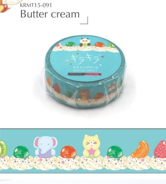 KiraKira Memory Foiled Collection Series Vol.8 Washi Tape  - Butter cream