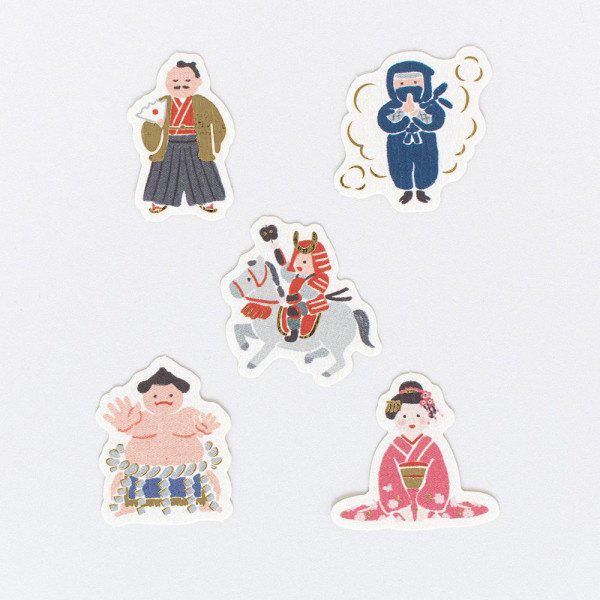 Gold Foil Sticker - Japanese People