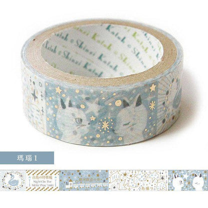 Kenji Miyazawa's Theater Series Gold Foil Washi Tape - Agate 1