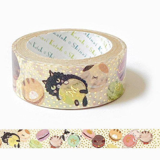 Nekonekone Series Gold Foil Washi Tape - MACATRON