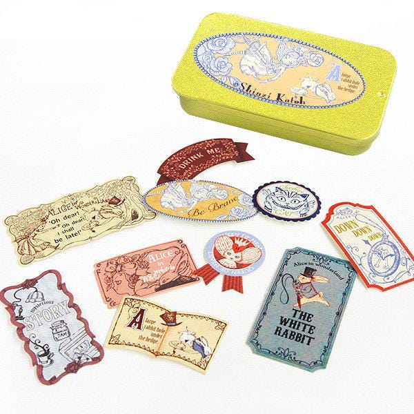 Alice's Adventures in Wonderland Series - Sticker Iron Box White Rabbit