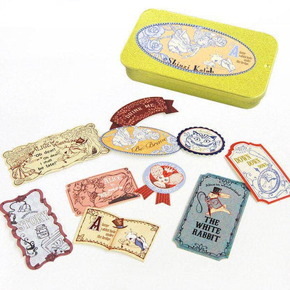 Alice's Adventures in Wonderland Series - Sticker Iron Box White Rabbit