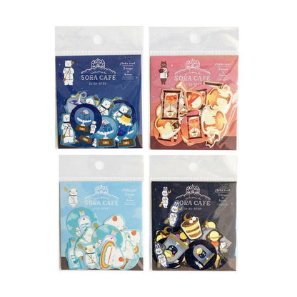 Japanese Washi Flake Sticker Bag Sora Cafe Series - Noon