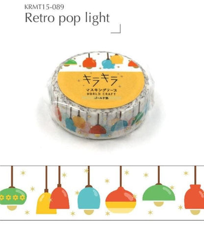 KiraKira Memory Foiled Collection Series Vol.8 Washi Tape  - Retro pop light