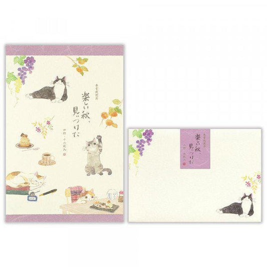 Letter Writing Set Nekorobi - Happy Autumn A